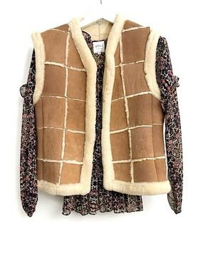 VTG Ranchero real shearling vest +FREE MISA
